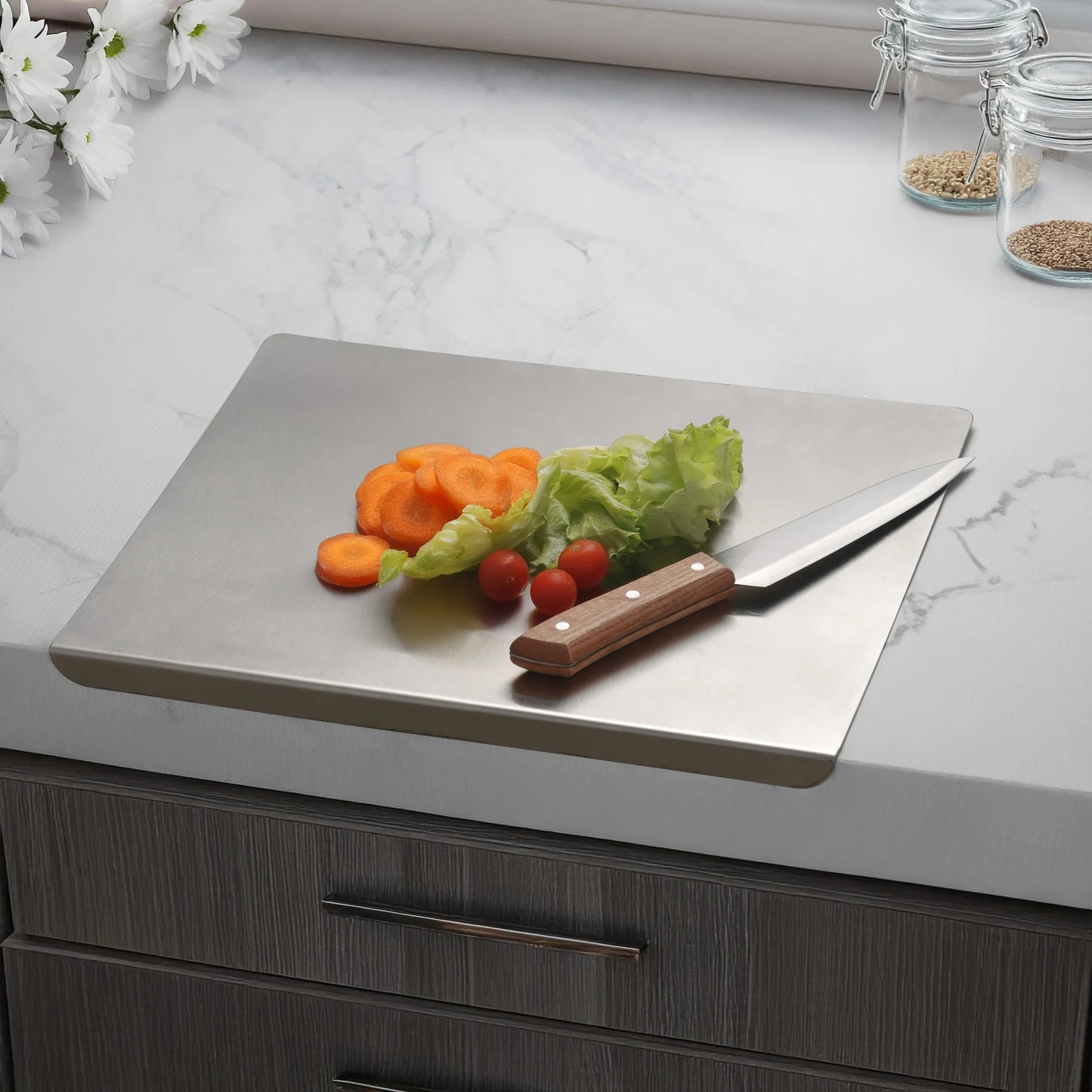 Chopvia Stainless Steel Counter Top Chopping Board