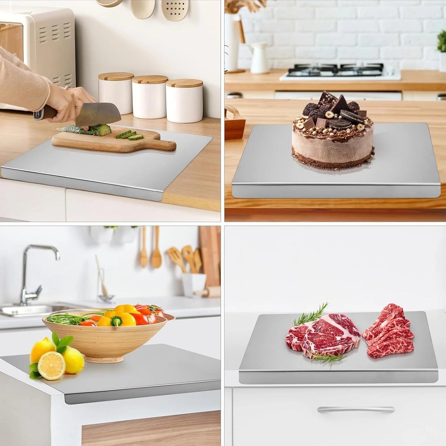 Chopvia Stainless Steel Counter Top Chopping Board