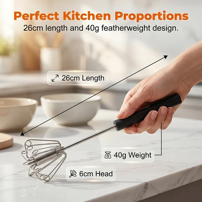 Stainless Steel Semi-Automatic Hand Beater